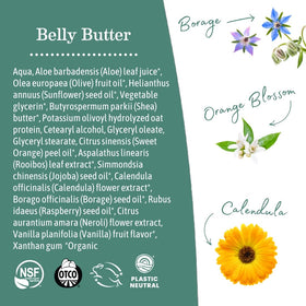 Close-up of Earth Mama Belly Butter jar with a creamy texture