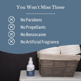 Close-up of Earth Mama Herbal Perineal Spray ingredients