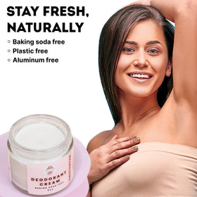 Close-up of ECO ROOTS Natural Deodorant Cream texture