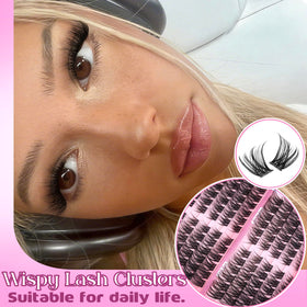 Close-up of Eefofnn Wispy Lash Clusters showing texture