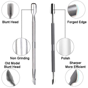 Close-up of Ejiubas Cuticle Trimmer stainless steel blade
