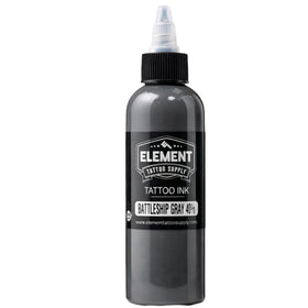 Close-up of Element Tattoo Supply Battleship Gray Ink Medium Dark shade bottle