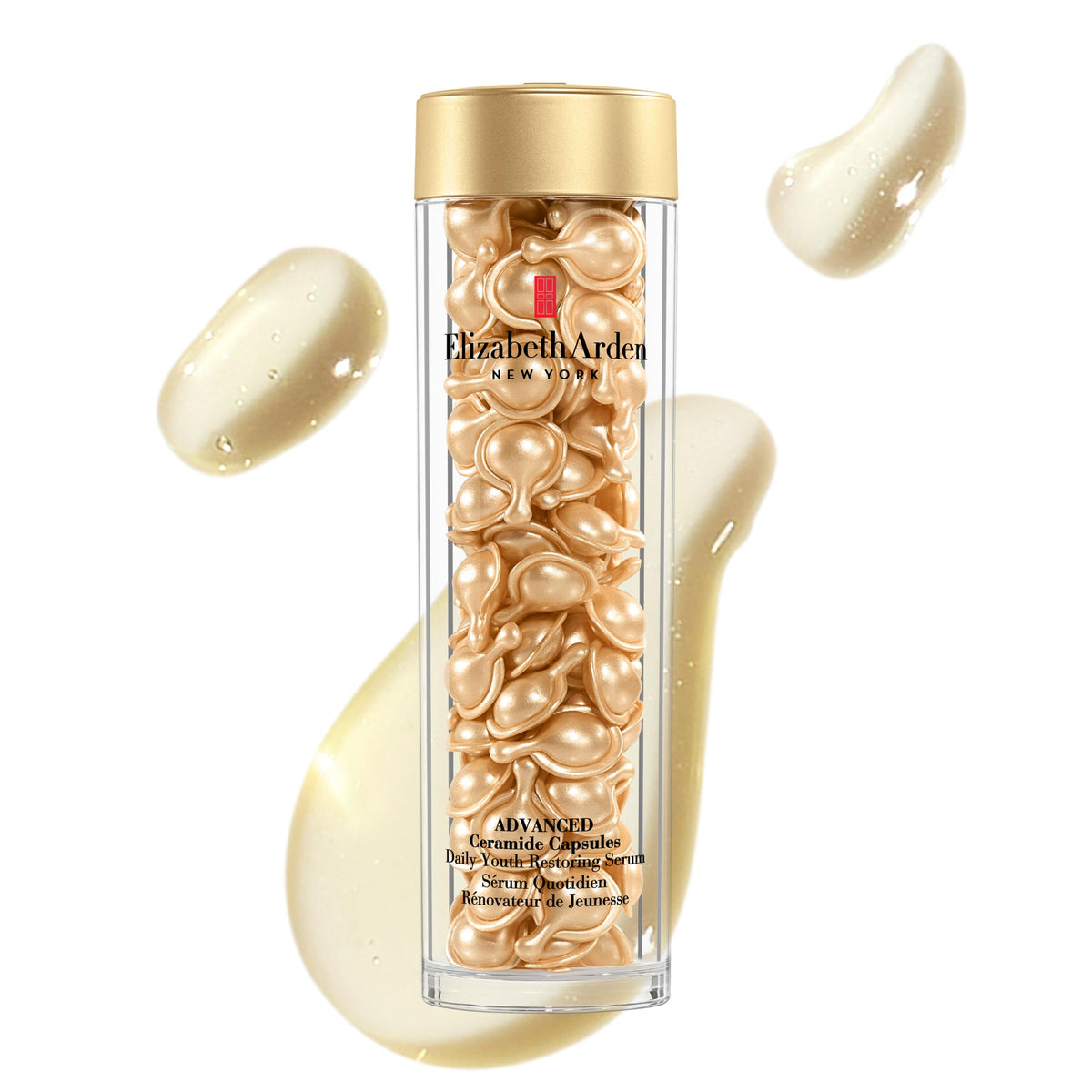 Close-up of Elizabeth Arden ceramide capsule showing texture