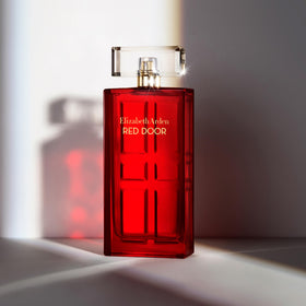 Close-up of Elizabeth Arden Red Door Eau de Parfum bottle with red gloss finish