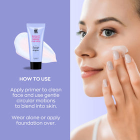Close-up of Elizabeth Mott primer texture on hand