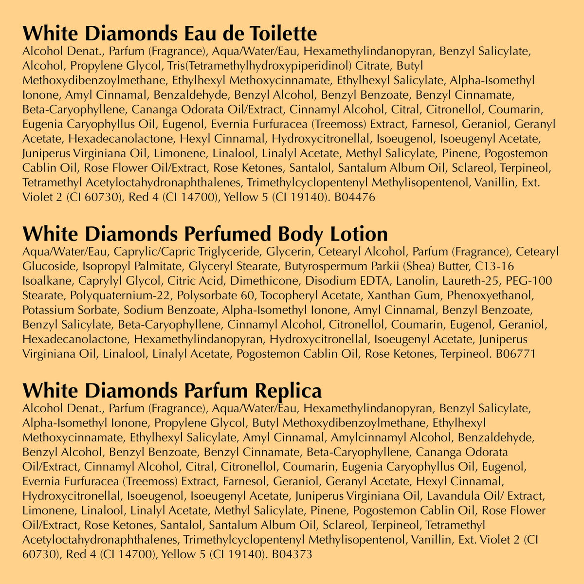 Close-up of Elizabeth Taylor White Diamonds fragrance bottles