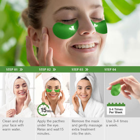 Close-up of Enaskin Naturals Green Tea Under Eye Patch