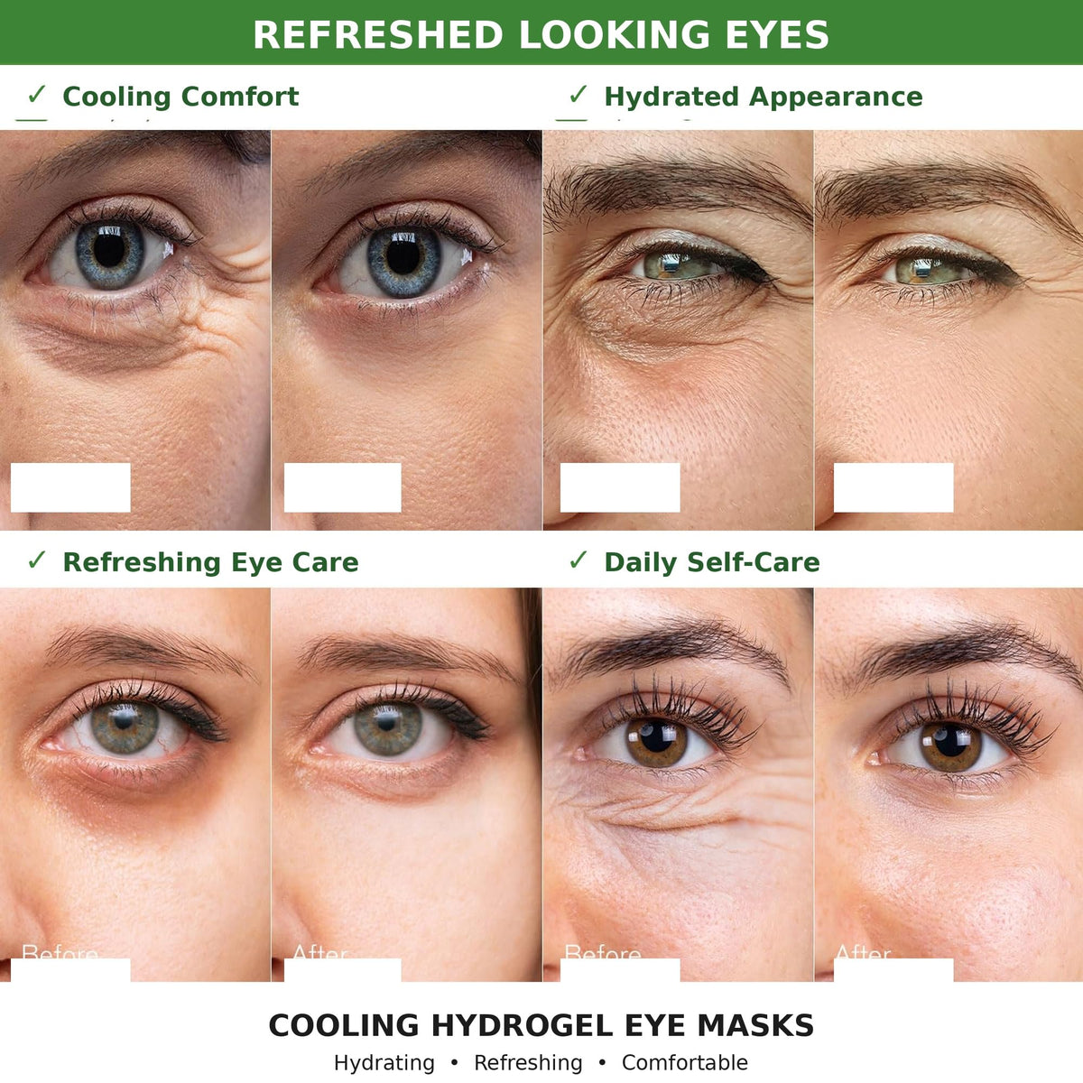 Close-up of Enaskin Naturals Green Tea Under Eye Patch texture