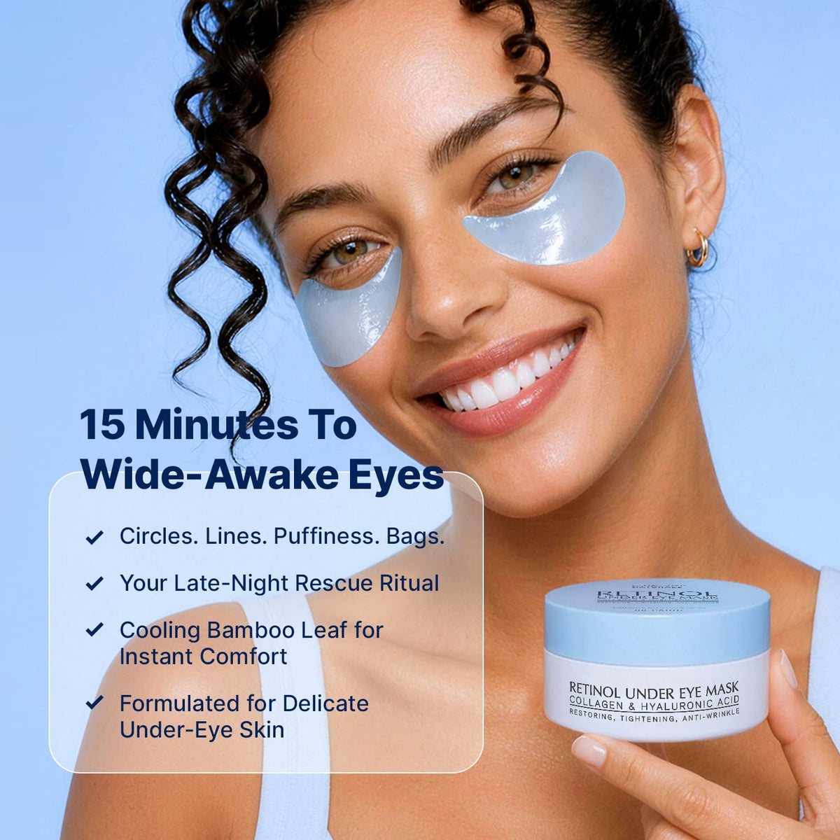 Close-up of Enaskin Naturals Under Eye Patches showing texture