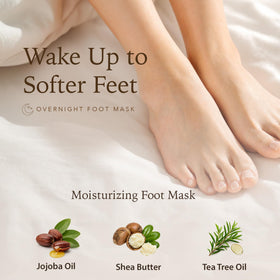 Close-up of Epielle foot mask showing dual-layer sheet