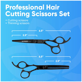 Close-up of Equinox barber scissors with hand-sharpened blades