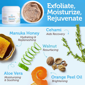 Close-up of Era Organics Manuka Honey Exfoliating Facial Scrub texture