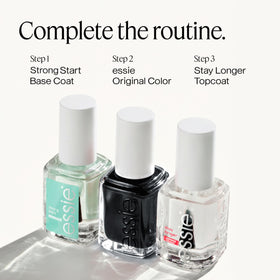 close-up of essie Licorice Nail Polish bottle
