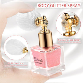 Close-up of Etercycle Body Glitter Spray nozzle and air bag