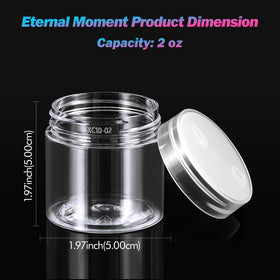 Close-up of Eternal Moment 2 oz jars showing lid and label