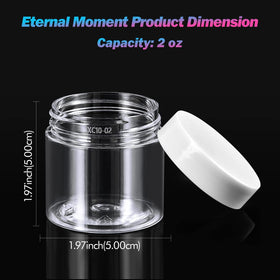 Close-up of Eternal Moment 2oz plastic jar with lid