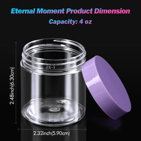 Close-up of Eternal Moment clear jar with screw-on lid