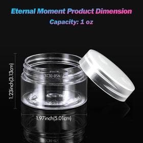 Close-up of Eternal Moment plastic jar lid with foam liner