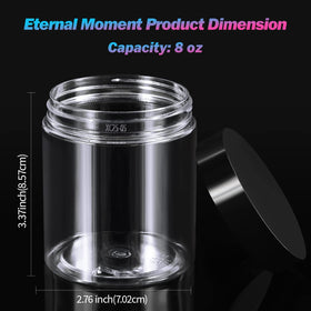 Close-up of Eternal Moment plastic jar showing foam liner seal