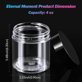 Close-up of Eternal Moment plastic jar with screw-on lid
