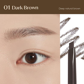 Close-up of ETUDE Drawing Eye Brow Pro Dark Brown pencil tip