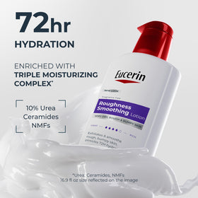 Close-up of Eucerin Roughness Smoothing Lotion texture