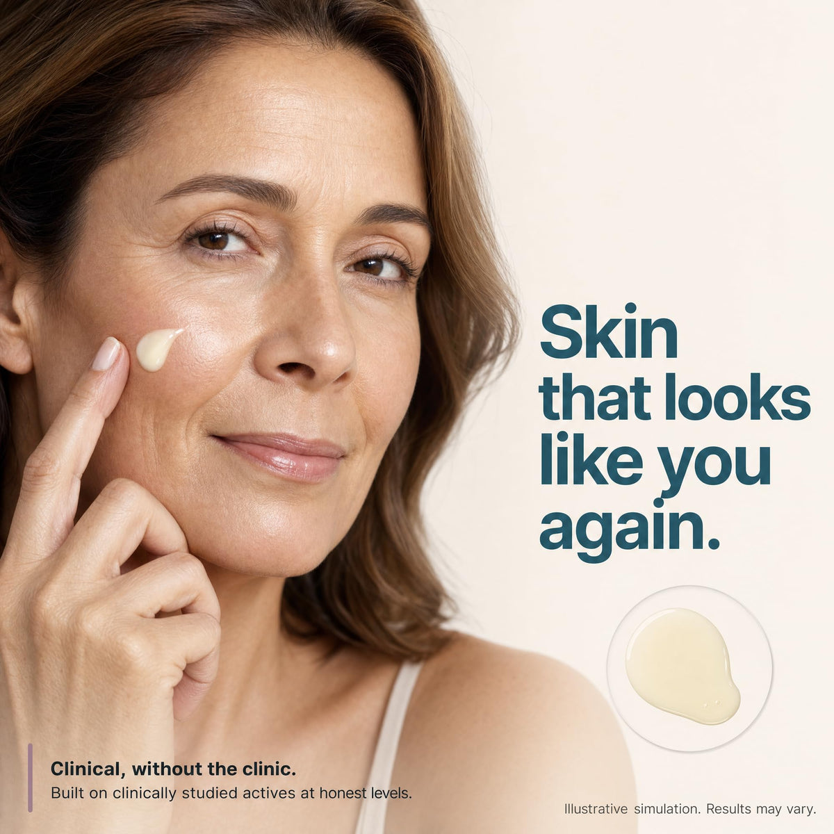 Close-up of Eva Naturals Skin Clearing Serum bottle and cap