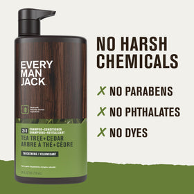 Close-up of Every Man Jack Men's Tea Tree 2-in-1 Shampoo & Conditioner texture