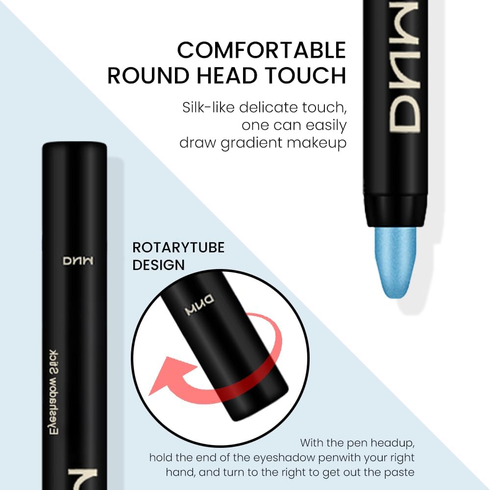 Close-up of evpct Dazzling Blue eyeshadow stick