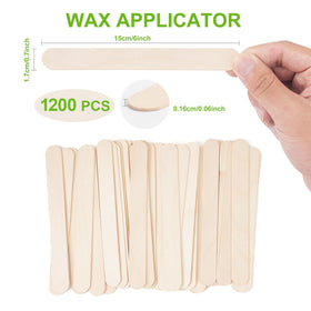Close-up of EWVVSS 6-inch wooden wax stick