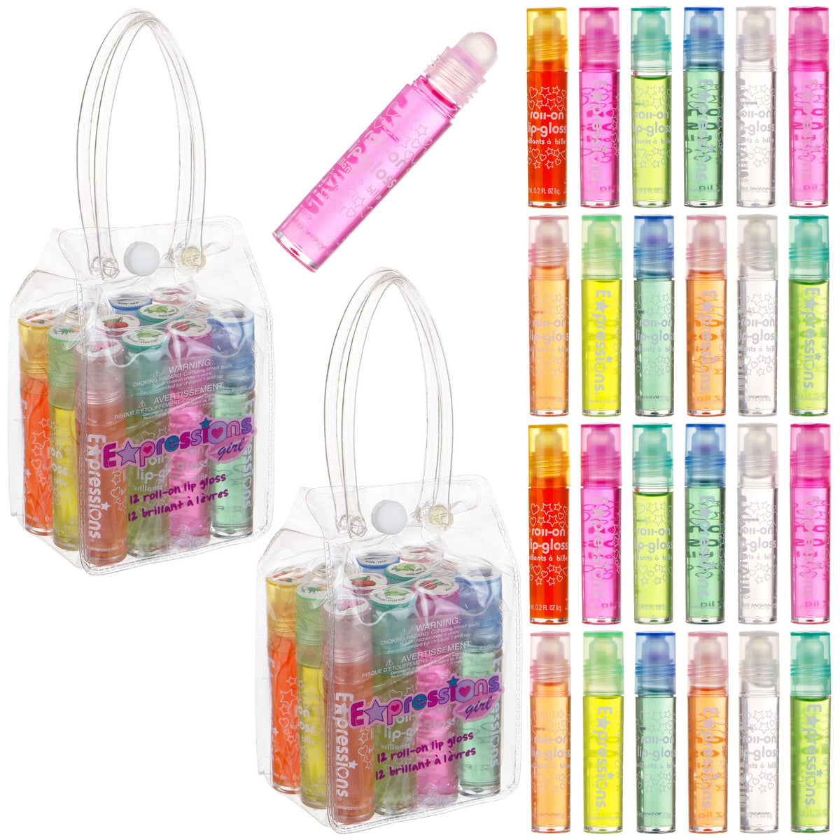 Close-up of Expressions Girl lip gloss roller ball applicator