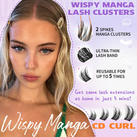 Close-up of EYDEVRO manga lash clusters showing texture