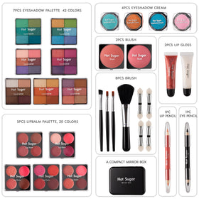 Close-up of eye shadows in Hot Sugar Makeup Kit