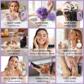 Close-up of facial moisturizing cream from Saint Roy Spa Set