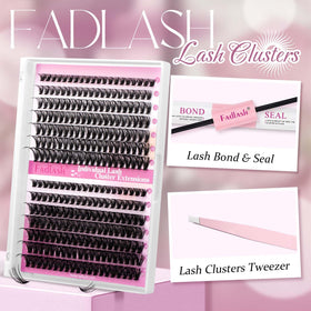 Close-up of FADLASH lash bond and seal with spiral brush head