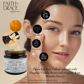 Close-up of Faith and Grace Organics Beef Tallow Balm texture