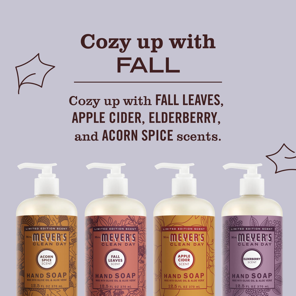Close-up of Fall Leaves hand soap bottle