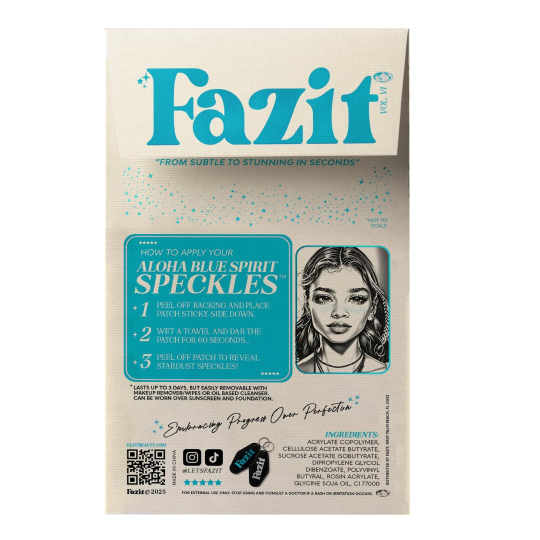 Close-up of Fazit Glitter Freckle Makeup Patch with golden speckles