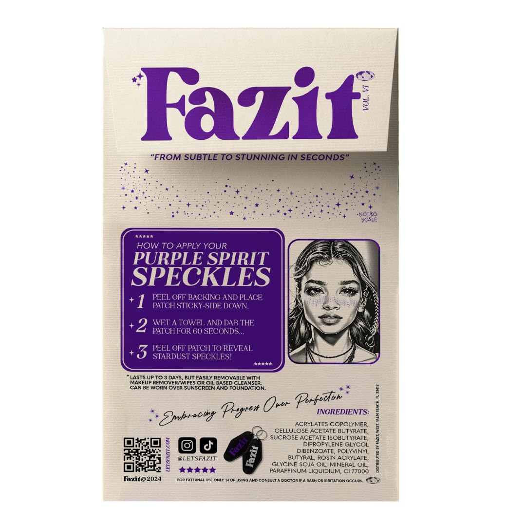 Close-up of Fazit Glitter Freckle Makeup Patches with golden speckles