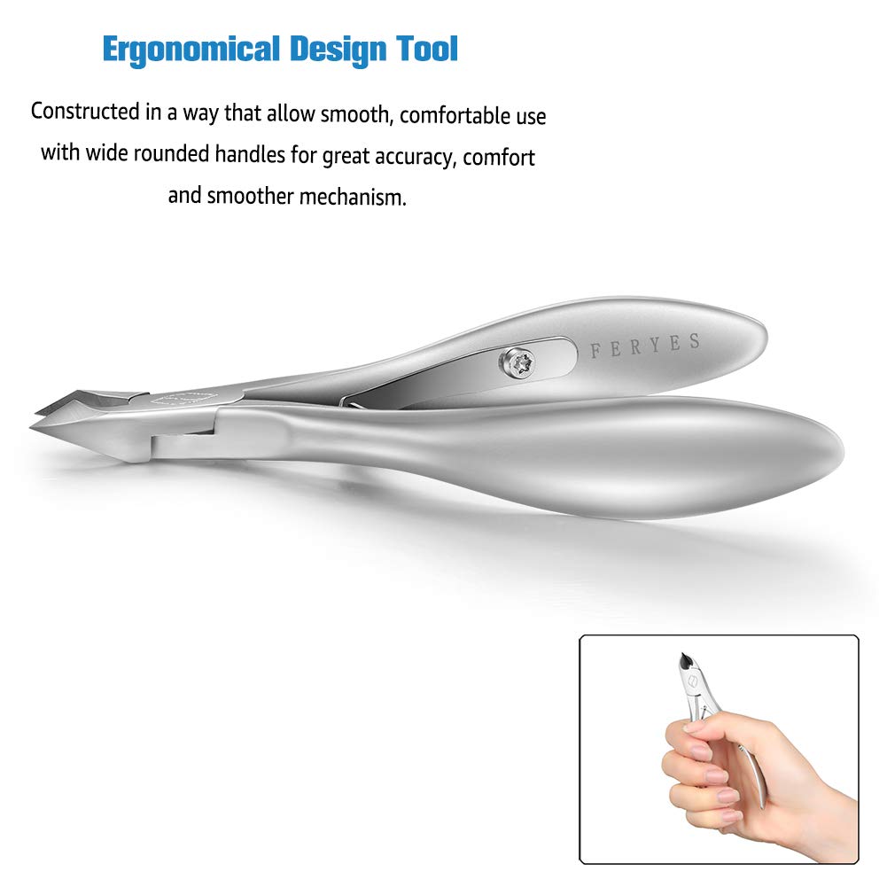 Close-up of FERYES Cuticle Clippers cutting edge