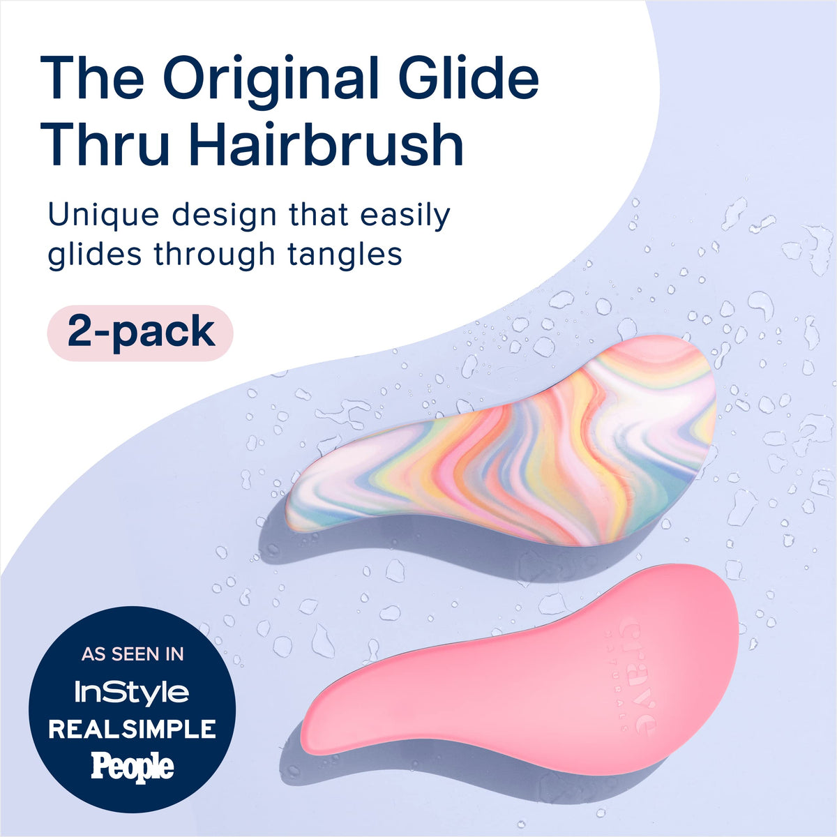 Close-up of flexible bristles on Crave Naturals detangler brush