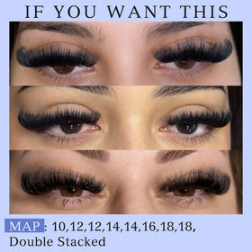 Close-up of fluffy 80D lash clusters from TOOCHUNAG