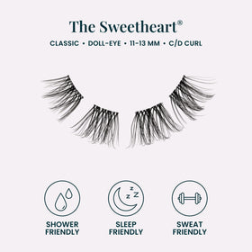 Close-up of FlutterHabit Underlash Extensions clusters