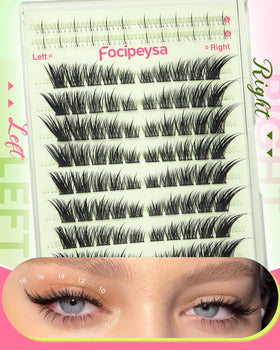 Close-up of Focipeysa Fox Eye Lash Clusters showing soft texture