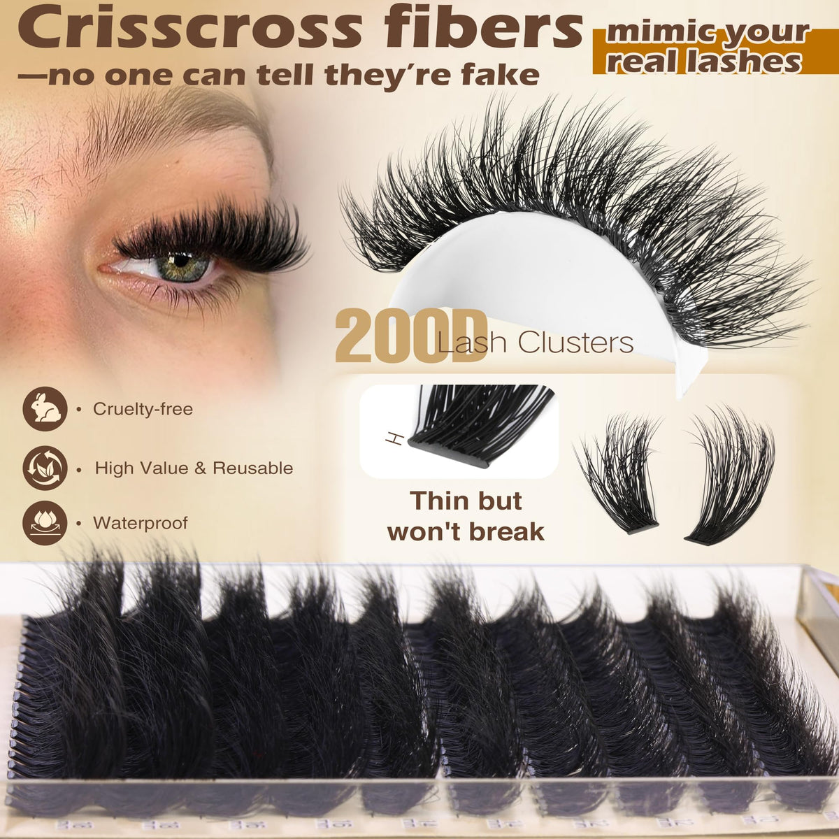 Close-up of Focipeysa lash bond and remover in the kit