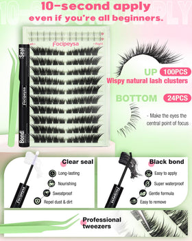 Close-up of Focipeysa lash bond and seal