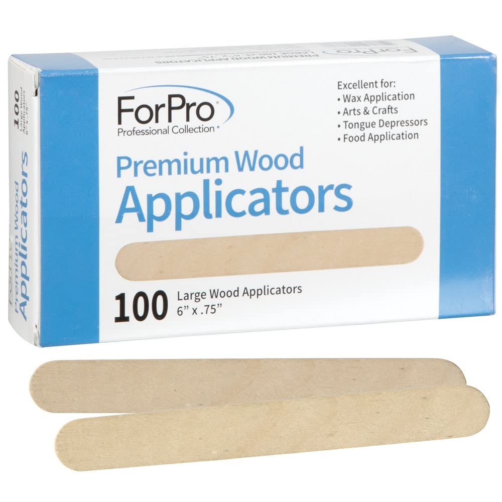 Close-up of ForPro Professional Collection Wood Applicators showing smooth edges