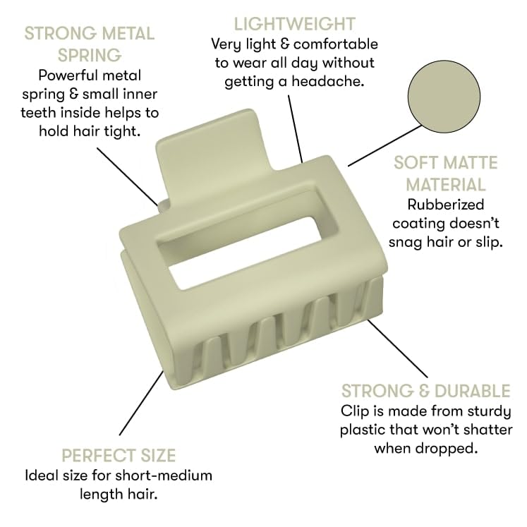 Close-up of FRAMAR green claw clip with double-layer teeth design