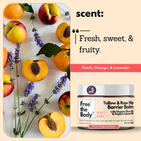 Close-up of Free the Body Tallow and Rose Hip Barrier Balm texture