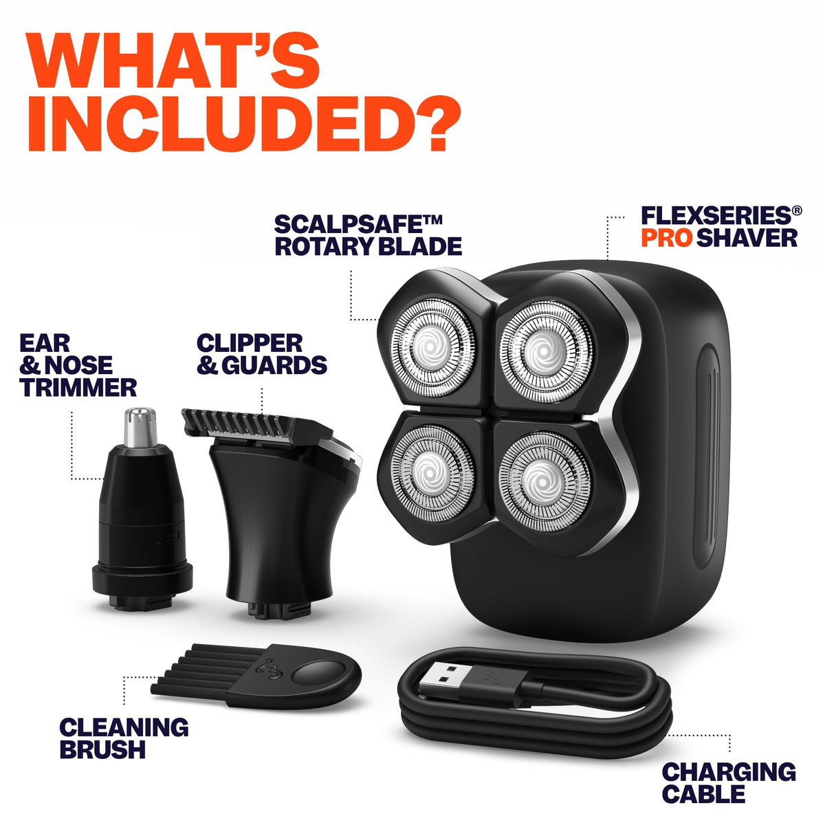 Close-up of Freebird shaver's ergonomic handle